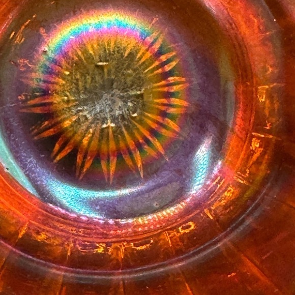 Rare VTG Imperial Glass Marigold “Optics and Button” Pattern Cup Carnival Glass - Picture 11 of 11